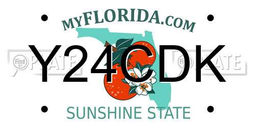 Y24CDK Florida License Plate