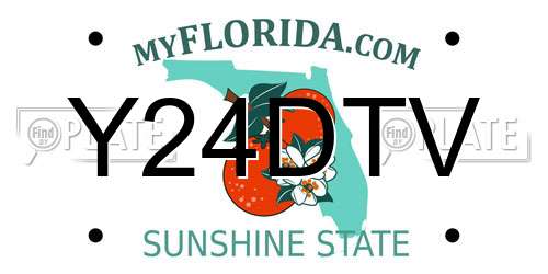 Y24DTV Florida License Plate