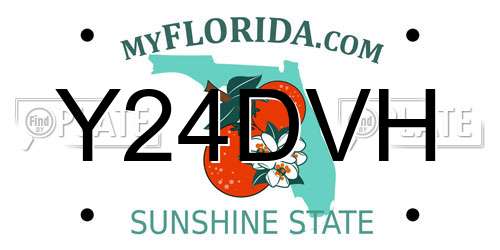 Y24DVH Florida License Plate