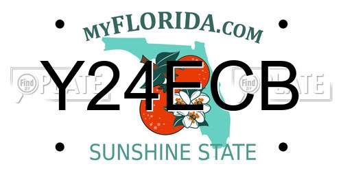 Y24ECB Florida License Plate