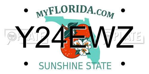 Y24EWZ Florida License Plate