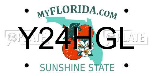 Y24HGL Florida License Plate