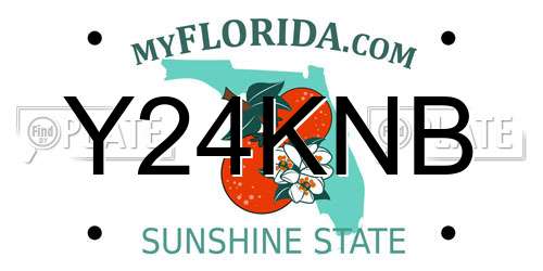 Y24KNB Florida License Plate
