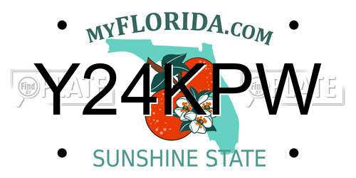 Y24KPW Florida License Plate