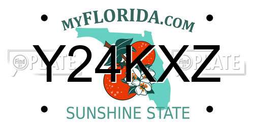 Y24KXZ Florida License Plate