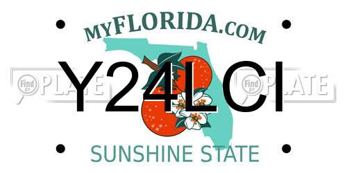 Y24LCI Florida License Plate