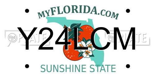 Y24LCM Florida License Plate