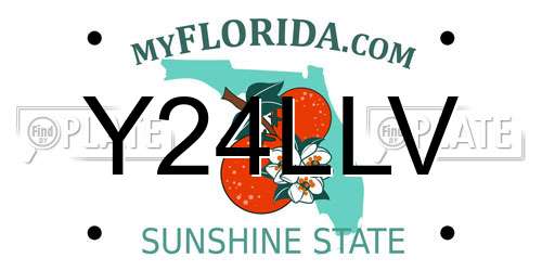 Y24LLV Florida License Plate