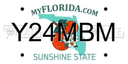 Y24MBM Florida License Plate