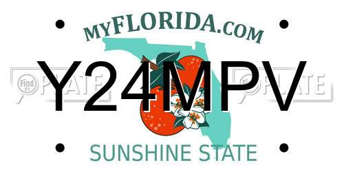 Y24MPV Florida License Plate