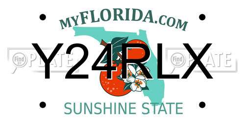 Y24RLX Florida License Plate