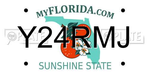 Y24RMJ Florida License Plate