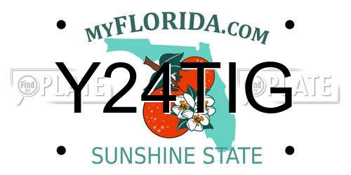 Y24TIG Florida License Plate