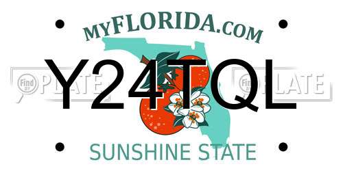 Y24TQL Florida License Plate