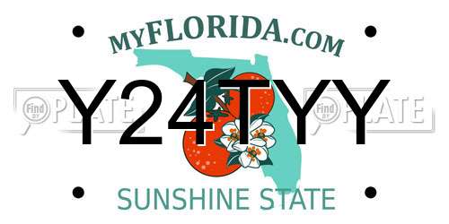 Y24TYY Florida License Plate