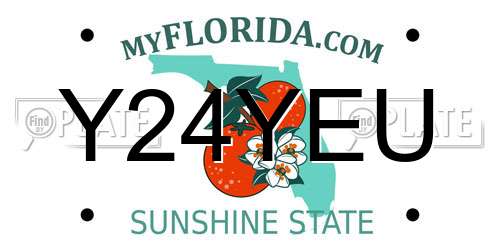 Y24YEU Florida License Plate