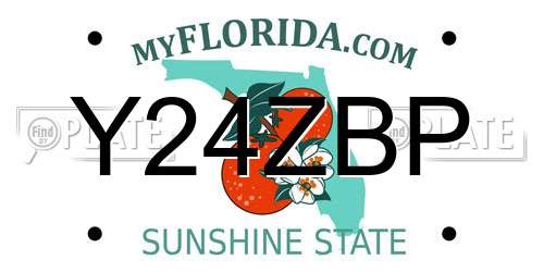 Y24ZBP Florida License Plate