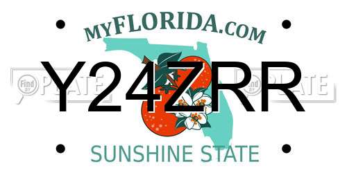 Y24ZRR Florida License Plate