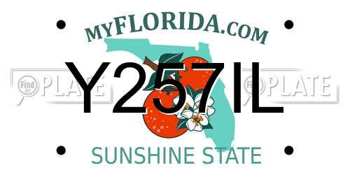 Y257IL Florida License Plate