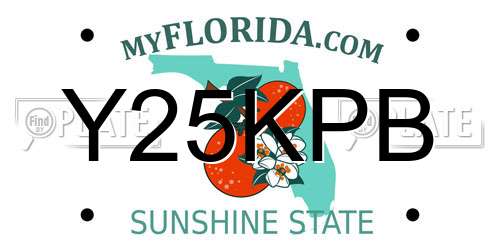Y25KPB Florida License Plate