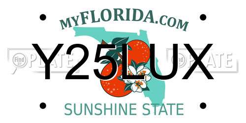 Y25LUX Florida License Plate