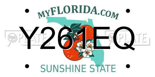 Y261EQ Florida License Plate