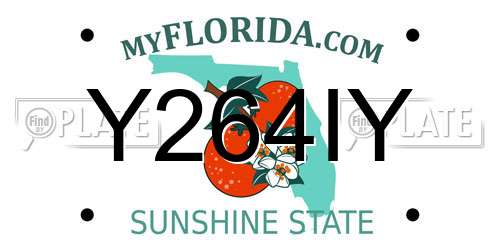 Y264IY Florida License Plate