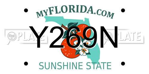 Y269N Florida License Plate