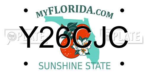 Y26CJC Florida License Plate