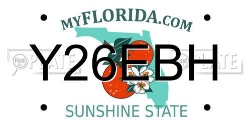 Y26EBH Florida License Plate