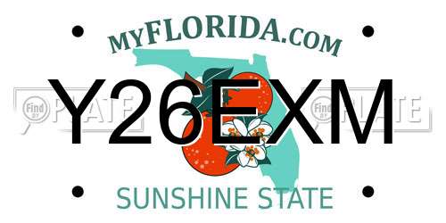 Y26EXM Florida License Plate