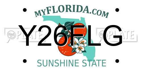 Y26FLG Florida License Plate
