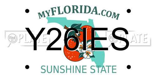Y26IES Florida License Plate