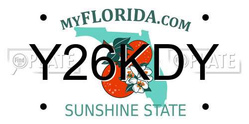 Y26KDY Florida License Plate