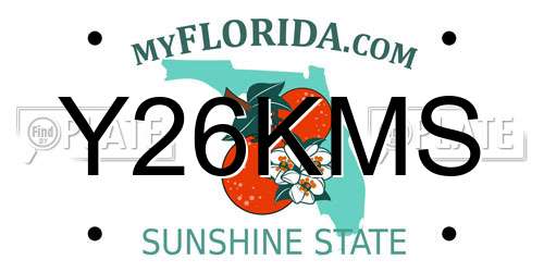 Y26KMS Florida License Plate