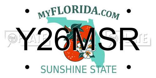 Y26MSR Florida License Plate