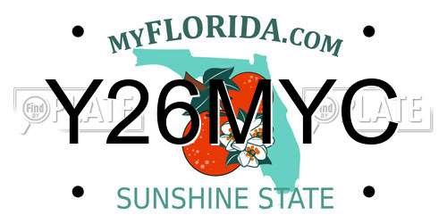 Y26MYC Florida License Plate