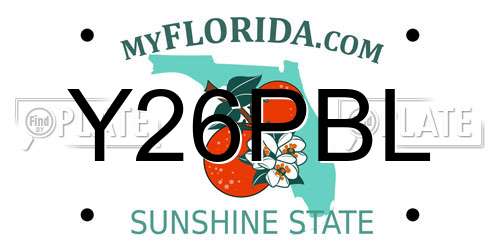Y26PBL Florida License Plate