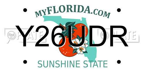 Y26UDR Florida License Plate