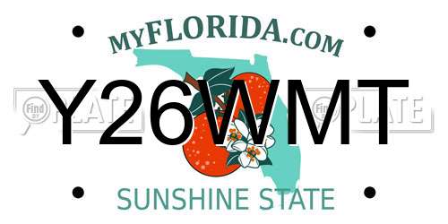 Y26WMT Florida License Plate