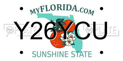 Y26YCU Florida License Plate