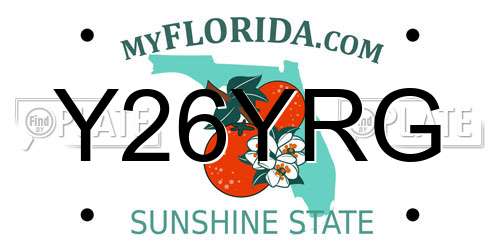 Y26YRG Florida License Plate