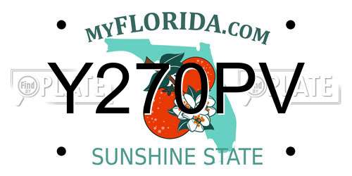 Y270PV Florida License Plate