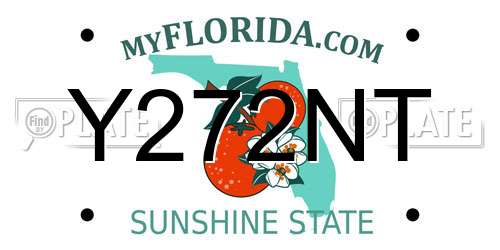 Y272NT Florida License Plate