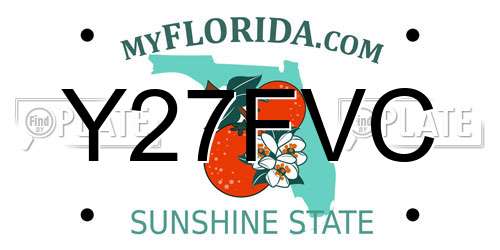 Y27FVC Florida License Plate