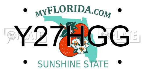 Y27HGG Florida License Plate