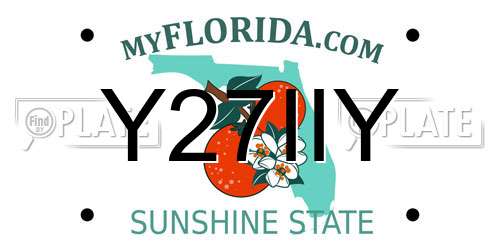 Y27IIY Florida License Plate