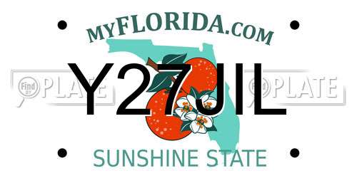 Y27JIL Florida License Plate