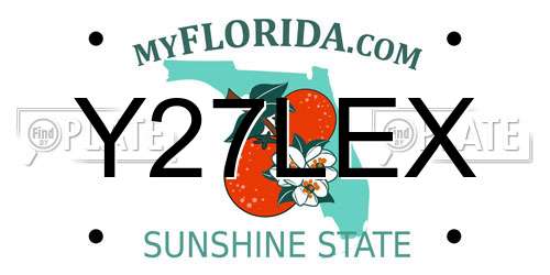 Y27LEX Florida License Plate