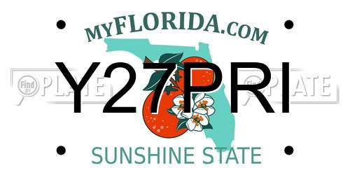 Y27PRI Florida License Plate
